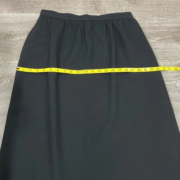 Vintage 70’s, 80’s Wool Skirt and Jacket Set Suit Black Velvet Appliqués - Picture 5 of 16